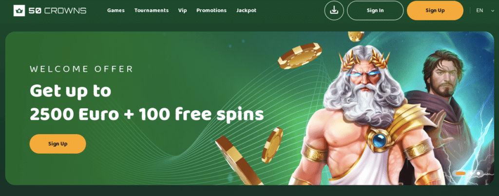 50 crowns online casino