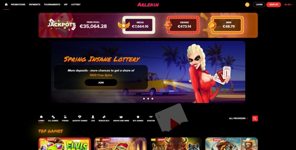 Arlekin Casino No Deposit Bonus