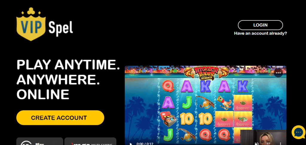 VIP Spel Casino Screenshot